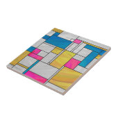 Mondrian Yellow Pink Blue Print Fliese (Seite)