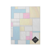 Mondrian Yellow Pink Blue Print Notizblock (Rotiert)