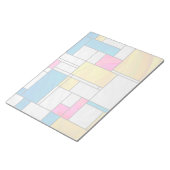Mondrian Yellow Pink Blue Print Notizblock (angewinkelt)