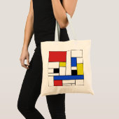 Mondrian zeichnet Budget-Tasche Tragetasche (Vorderseite (Produkt))