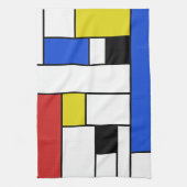 Mondrian zeichnet Geschirrtuch 16" x 24" (Vertikal)