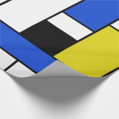 Mondrian zeichnet glattes Packpapier, 30" x 6' Geschenkpapier (Ecke)