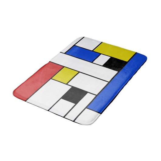 Mondrian zeichnet mittlere Bad-Matte Badematte (Schrägansicht)