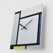 Mondrian - Zusammensetzung, 1921 Quadratische Wanduhr (Winkel)