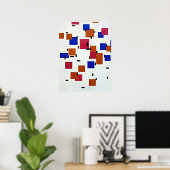 Mondrian - Zusammensetzung in Farbe A Poster (Heimbüro)