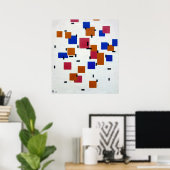 Mondrian-Zusammensetzung in Farbe A Poster (Heimbüro)