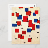 Mondrian - Zusammensetzung in Farbe A Postkarte (Vorne/Hinten)