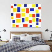 MONDRIAN - ZUSAMMENSETZUNG MIT FARBEN FLUGZEUG 1 - LEINWANDDRUCK (Insitu (Schlafzimmer))