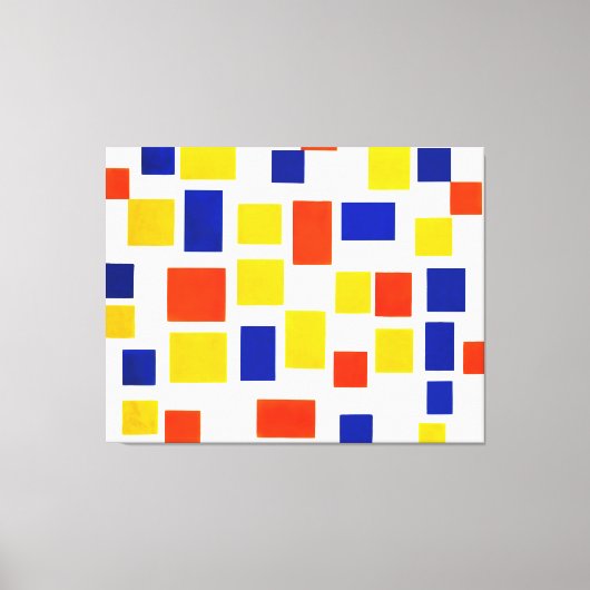 MONDRIAN - ZUSAMMENSETZUNG MIT FARBEN FLUGZEUG 1 - LEINWANDDRUCK (Vorderseite)
