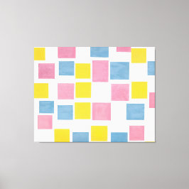 MONDRIAN - ZUSAMMENSETZUNG MIT FARBEN FLUGZEUG 2 - LEINWANDDRUCK