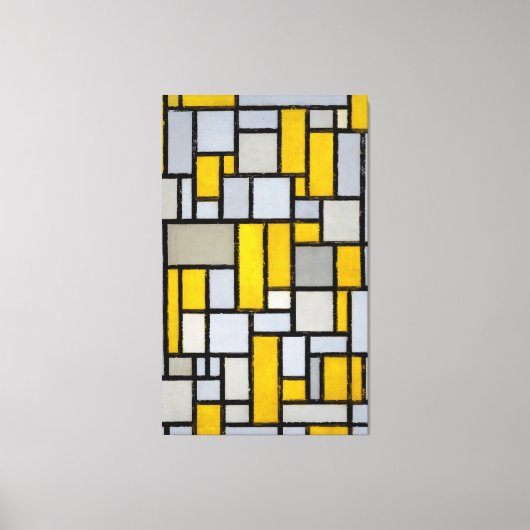 MONDRIAN - ZUSAMMENSETZUNG MIT GRID 1 - 1918 - LEINWANDDRUCK (Vorderseite)