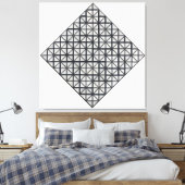 MONDRIAN - ZUSAMMENSETZUNG MIT GRID 3: LOZENGE - 1 LEINWANDDRUCK (Insitu (Schlafzimmer))