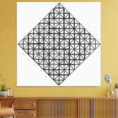 MONDRIAN - ZUSAMMENSETZUNG MIT GRID 3: LOZENGE - 1 LEINWANDDRUCK (Insitu (Wohnzimmer))