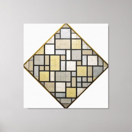 MONDRIAN - ZUSAMMENSETZUNG MIT GRID 5: LOZENGE - 1 LEINWANDDRUCK (Vorderseite)