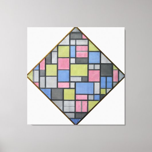 MONDRIAN - ZUSAMMENSETZUNG MIT GRID 6: LOZENGE - 1 LEINWANDDRUCK (Vorderseite)