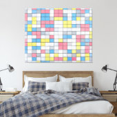 MONDRIAN - ZUSAMMENSETZUNG MIT GRID 9 (1919) - LEINWANDDRUCK (Insitu (Schlafzimmer))