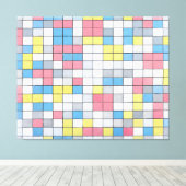 MONDRIAN - ZUSAMMENSETZUNG MIT GRID 9 (1919) - LEINWANDDRUCK (Insitu (Holzboden))