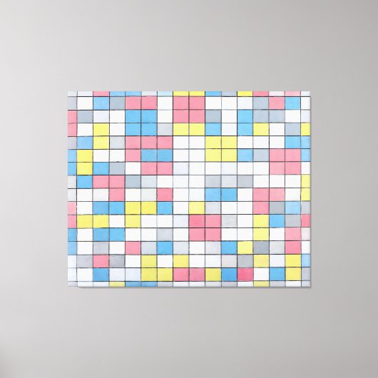 MONDRIAN - ZUSAMMENSETZUNG MIT GRID 9 (1919) - LEINWANDDRUCK (Vorderseite)