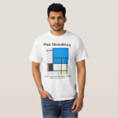 Mondrian-Zusammensetzung mit großem blauen Flugzeu T-Shirt (Vorne ganz)