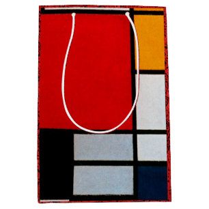 Mondrian - Zusammensetzung mit großem rotem Flugze Mittlere Geschenktüte