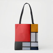 Mondrian - Zusammensetzung mit großem rotem Flugze Tasche (Vorderseite)