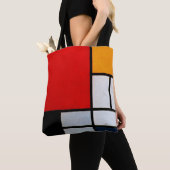 Mondrian - Zusammensetzung mit großem rotem Flugze Tasche (Von Nahem)