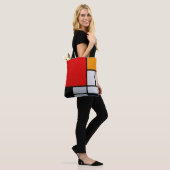 Mondrian - Zusammensetzung mit großem rotem Flugze Tasche (Am Model)