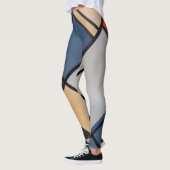 Mondrian-Zusammensetzung mit rot, blau, schwarz, g Leggings (Links)