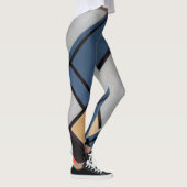 Mondrian-Zusammensetzung mit rot, blau, schwarz, g Leggings (Rechts)