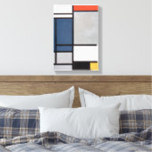 Mondrian-Zusammensetzung mit rot, blau, schwarz, g Leinwanddruck (Insitu (Schlafzimmer))
