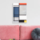 Mondrian-Zusammensetzung mit rot, blau, schwarz, g Leinwanddruck (Insitu (Wohnzimmer))