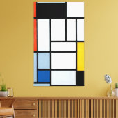 MONDRIAN - ZUSAMMENSETZUNG MIT ROT, SCHWARZ, GELB  LEINWANDDRUCK (Insitu (Wohnzimmer))