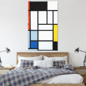 MONDRIAN - ZUSAMMENSETZUNG MIT ROT, SCHWARZ, GELB  LEINWANDDRUCK (Insitu (Schlafzimmer))