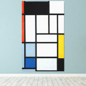 MONDRIAN - ZUSAMMENSETZUNG MIT ROT, SCHWARZ, GELB  LEINWANDDRUCK (Insitu (Holzboden))