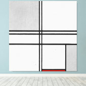 MONDRIAN - ZUSAMMENSETZUNG Nr. 1 GRAD-RED - 1935 - Leinwanddruck (Insitu (Holzboden))