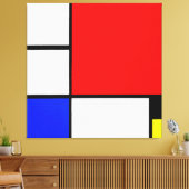 MONDRIAN - ZUSAMMENSETZUNG Nr. II mit RED BLUE YEL Leinwanddruck (Insitu (Wohnzimmer))