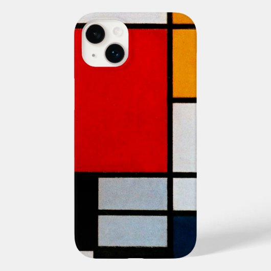 Mondrian - Zusammensetzung with large red plane Case-Mate iPhone Hülle (Rückseite)