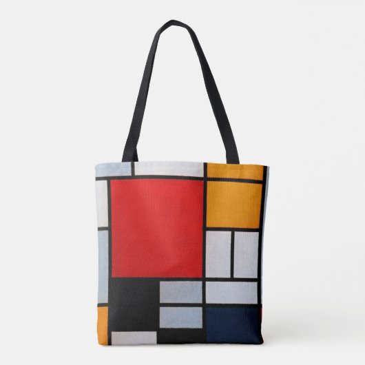 Mondrian - Zusammensetzung with large red plane Tasche (Rückseite)