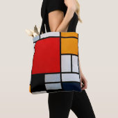Mondrian - Zusammensetzung with large red plane Tasche (Von Nahem)