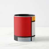 Mondrian - Zusammensetzung with large red plane Tasse (Zentrum)