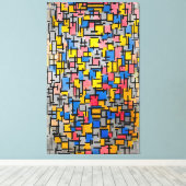 MONDRIAN - ZUSAMMENSETZUNG (Zusammensetzung) - 191 Leinwanddruck (Insitu (Holzboden))