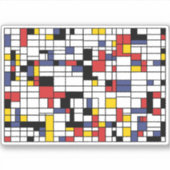 Mondrianesque Aufkleber (Vorderseite)