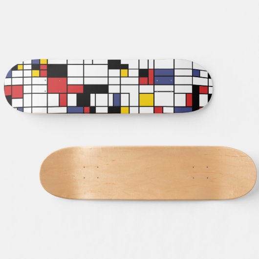 Mondrianesque Skateboard (Horizontal)