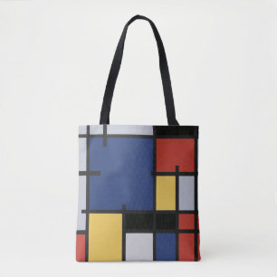 Mondrian's Box Inspiriert Abstrakt Tote Bag Tasche