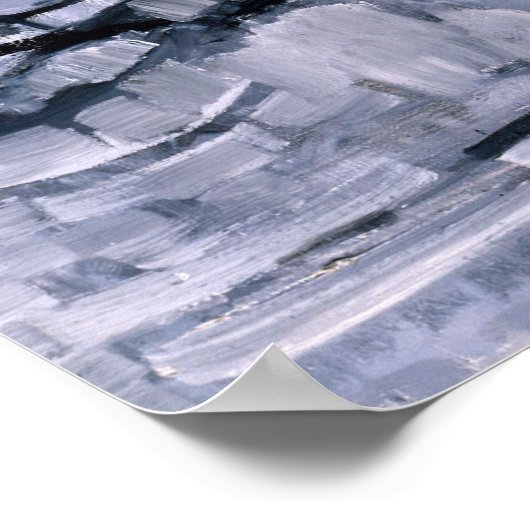 Mondrians grauer Baum Poster (Ecke)