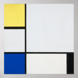 Mondrian's Zusammensetzung Gelb, Blau, Schwarz, Bl Poster