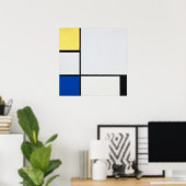 Mondrian's Zusammensetzung Gelb, Blau, Schwarz, Bl Poster (Heimbüro)