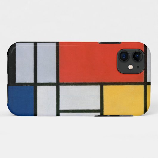 Mondrian's Zusammensetzung Rot, Gelb, Blau, Schwar Case-Mate iPhone Hülle (Rückseite (Horizontal))
