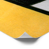 Mondrian's Zusammensetzung Rot, Gelb, Blau, Schwar Poster (Ecke)