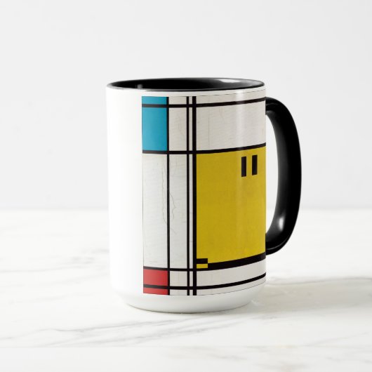 mondrische Tasse (VorderseiteRechts)